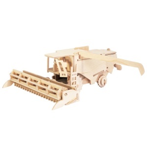 Set de constructie din lemn „Combine de recoltat” debitat cu laser Pebaro