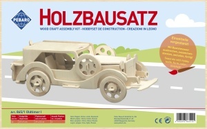 Set de constructie din lemn „Oldtimer I” debitat cu laser Pebaro - Img 2