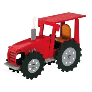 Set de constructie din lemn „Tractor” debitat cu laser Pebaro - Img 3