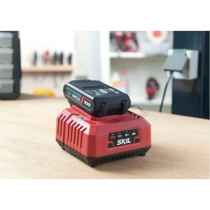 SKIL 3116 AA, Set incarcator si acumulator Li-Ion 20V Max, 2.0Ah, PWRCORE 20, indicator LED - Img 2