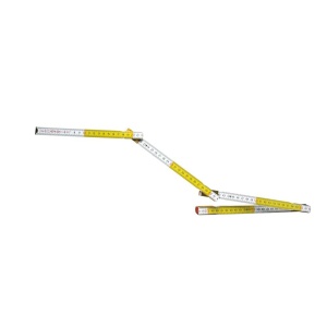 Stanley 0-35-458, metru de tamplarie din lemn 2m, finisaj alb/galben, gradare in negru, certificat CE si FSC, 2m x 15mm, blister - Img 3