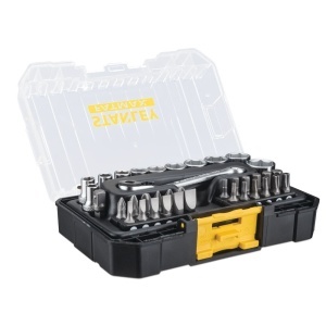 Stanley FMMT19101-0, trusa 37 piese Fatmax, chei tubulare si biti 1/4, clichet 60 de dinti, compatibilitate Pro-Stack - Img 4