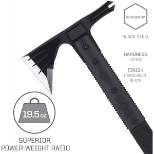 Tomahawk de supravietuire SOG Survival Hawk Black, otel 3Cr13MoV, muchie 70 mm - Img 11