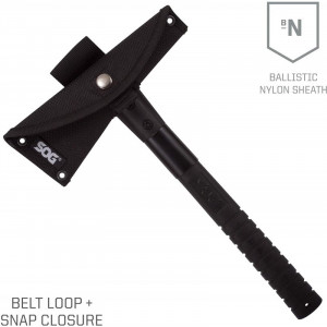 Tomahawk tactic SOG FastHawk Black, otel inoxidabil 420, muchie 51 mm - Img 5