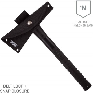 Tomahawk tactic SOG FastHawk Black, otel inoxidabil 420, muchie 51 mm - Img 15