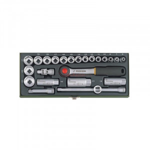 Trusa compacta de chei tubulare 3/8", Proxxon 23110, 24 piese - Img 2