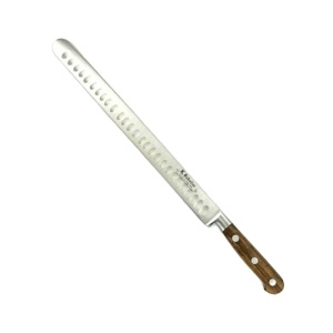 1110JA30AOL Cutit de sunca, olive lungime 30cm, cu buzunare de aer, maner din lemn de maslin, Sabatier Authentique