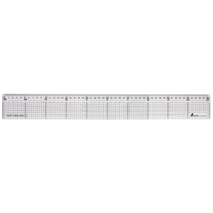 77086 Rigla acrilica cu margine din otel 50 cm, Shinwa