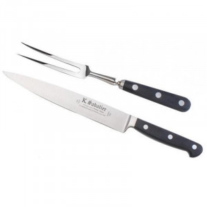 8888TLDFOURCHC Set cutit si furculita curbata, lungime 21cm, Sabatier Proxus - Img 2