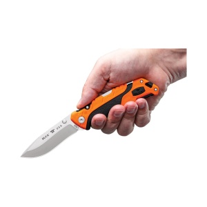 Briceag de vanatoare Buck Pursuit Pro Large 0659ORS-B, otel S35VN, maner Versaflex portocaliu, Lockback - Img 4