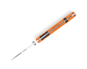 Briceag de vanatoare Buck Pursuit Pro Small 0661ORS-B, otel S35VN, maner Versaflex portocaliu, Lockback - Img 2