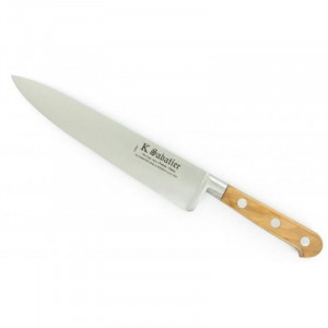 C-OL-1110-20 Cutit de gatit,olive, lungime 20cm, otel carbon, maner din lemn de maslin, Sabatier Au Carbone - Img 2