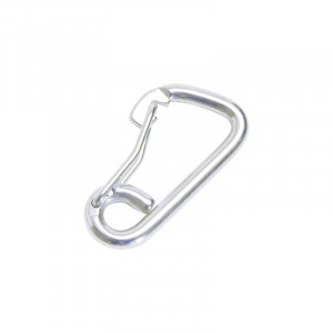 Carabinieră asimetrică cu arc de siguranță Nautic Pro 60x6 mm, inox A4 - Img 2