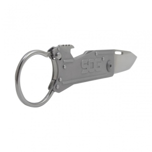 Cutit breloc SOG KeyTron KT1001-CP, lama 5Cr15MoV, Lockback, desfacator sticle integrat, EDC Keychain Knife - Img 19