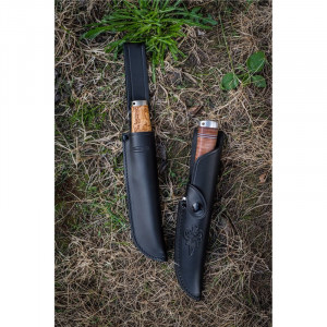 Cutit Fallkniven NL4L Frej Northern Light, lama Laminated VG10, maner piele naturala, lama 130 mm - Img 7