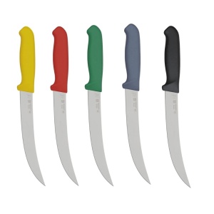 Cutit macelar profesional transat si feliat CT8-PUG lama lunga curbata rigida 209 mm Morakniv Suedia - Img 2
