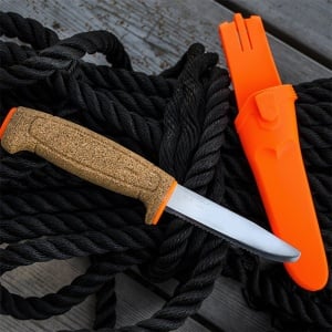 Cutit Morakniv flotabil zimtat pentru pescuit si activitati nautice, varf de siguranta, teaca inclusa portocalie Hi-Vis, - Img 5