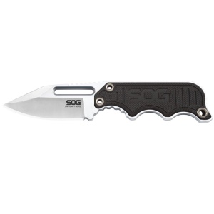 Cutit neck knife SOG Instinct Mini G10 Satin, otel 5Cr15MoV, lama Drop Point 48 mm - Img 11
