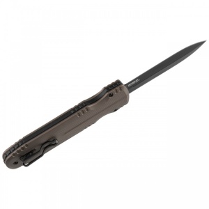 Cutit OTF automat SOG Pentagon OTF FDE 15-61-02-57, lama dubla Cryo CPM S35VN, Dynamic Locking System, Flat Dark Earth, Premium Tactical Knife - Img 2