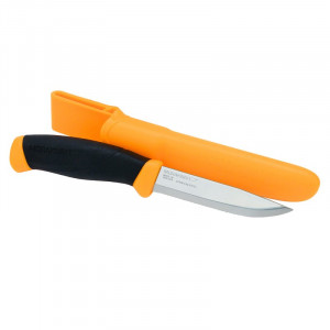 Cutit outdoor Morakniv Companion SRT S Hi-Vis Orange, otel inoxidabil 12C27, lamă serrated, teaca iclusa - Img 2
