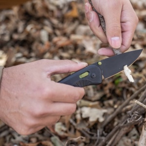 Cutit pliabil SOG Aegis AT Black Moss 11-41-11-41, lama Drop Point CRYO D2, deschidere asistata, AT-XR Lock, maner GRN Black Moss, EDC Premium - Img 10