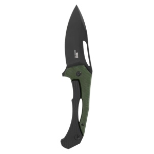 Cutit pliabil SOG Bulwark FLK OD Green, lama D2 Clip Point, Frame Lock, maner G10 verde OD - Img 2