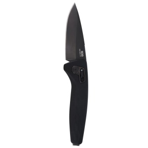 Cutit pliabil SOG One-Zero AU Black Chrome 15-73-01-57, lama Cryo CPM S35VN, XR Lock, maner din aluminiu, EDC Premium Made for Performance