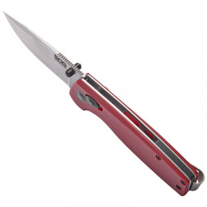 Cutit pliabil SOG Terminus XR G10 Crimson, lama D2 Black TiNi, XR Lock, maner G10 rosu, Flipper EDC - Img 5