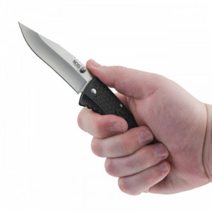Cutit pliabil SOG Traction TD1011-CP, lama Clip Point 5Cr13MoV, Lockback, maner GRN ultraușor - Img 10