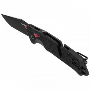 Cutit pliabil SOG Trident AT Black Tanto 11-12-04-41, lama Tanto CRYO D2 Black TiNi, deschidere asistata S.A.T., AT-XR Lock, taietor de centura, spargator de geam, maner GRN Black - Img 6