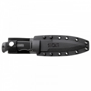 Cutit tactic SOG SEAL Pup Black, otel AUS-8, lama partial zimtata 120 mm - Img 3