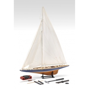 ENDEAVOUR-J Class Yacht, Goeleta - 1934 - UK Challenger, Scara 1:80, Navomodel Amati, Carena din lemn