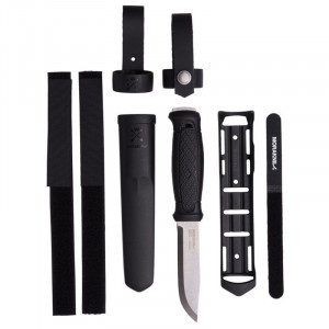 Kit Cutit Full-Tang Morakniv Garberg INOX Multimount, Teaca si maner Polimer negru, pentru Bushcraft și Outdoor - Img 3