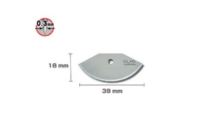 Lama semirotunda pentru cutter rotativ OLFA TCB-1, taiere decorativa - Img 7