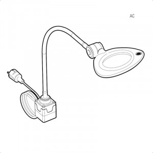 Lampa de lucru profesionala CENALED LENS AC cu lupa, cu braț flexibil - Img 10