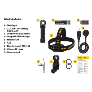 Lanterna frontala Armytek Wizard C2 Pro Max Warm Magnet USB 3720 lm - Img 24