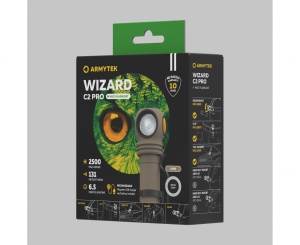 Lanterna frontala Armytek Wizard C2 Pro Sand White 2500 lm cu acumulator 18650 - Img 7