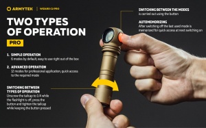 Lanterna frontala Armytek Wizard C2 Pro Sand White 2500 lm cu acumulator 18650 - Img 17