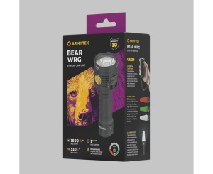 Lanterna multifunctionala Armytek Bear WRG 1500 lm cu lumina alba, rosie si verde, acumulator 21700 inclus - Img 6