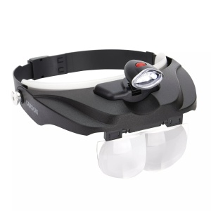 Lupa pentru cap MagniVisor, cu 4 lentile si LED - Carson - Img 1