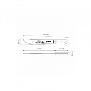 Maceta inox cu maner din polipropilena, dimensiuni lama 311x56mm - Img 3