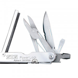 Multitool SOG PowerLock cu husa din nylon, 18 functii, otel inoxidabil 420 - Img 6