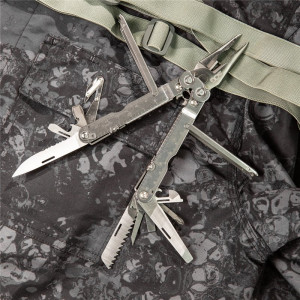 Multitool SOG PowerLock V-Cutter cu husa din nylon, 18 functii, otel inoxidabil 420, Compound Leverage - Img 13