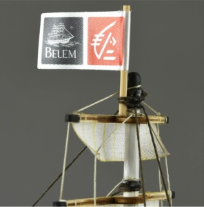 Navomodel de antrenament Belem Easy Kit - Model de nava din lemn cu vopsele, scara 1:160 - Artesania Latina - Img 6