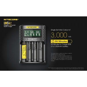 Nitecore UMS4 - Incarcator USB-C 4 Sloturi cu LCD - Img 3