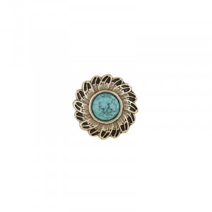 Ornament Turquoise Feather Tandy Leather SUA - Img 2