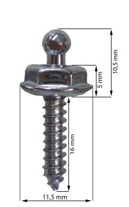 Parte inferioara surub 16 x 4,2 mm pentru sisteme de fixare LOXX, diverse finisaje - Img 3