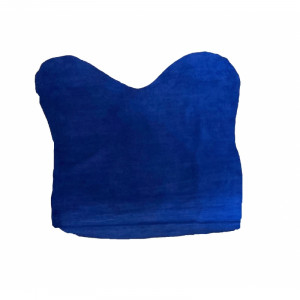 Piele naturala intoarsa / velur, albastru indigo