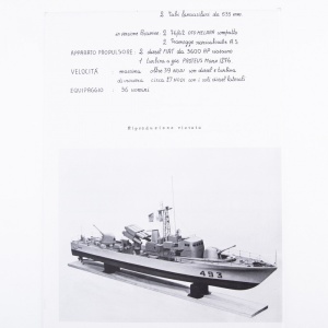 Planuri constructie navomodel, Distrugatorul Freccia, Scara: 1:50, Lungime: 920mm, Amati Italia - Img 6
