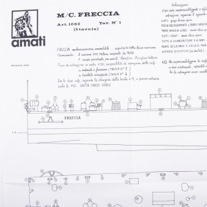 Planuri constructie navomodel, Distrugatorul Freccia, Scara: 1:50, Lungime: 920mm, Amati Italia - Img 1
